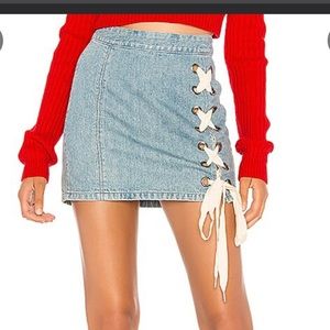 Revolve Lover and friends JAKE mini denim Skirt 25